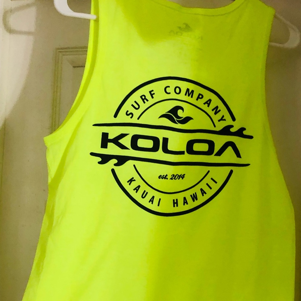 Unisex Koloa Hawaii Classic Wave Logo Tank Top Small